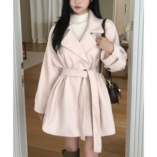 ダッフルコート コート 2wayネックミドルコート レディース