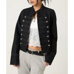 デニムジャケット gジャン ナポレオンデニムジャケット レディース