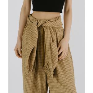 パンツ 腰巻き風アソートイージーパンツ レディース