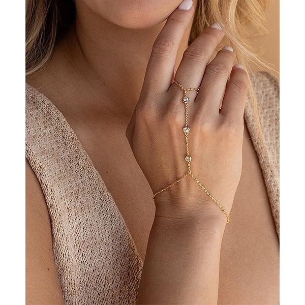 ブレスレット ゴールドビジューフィンガーリングブレスレット/レディース(T3) レディース