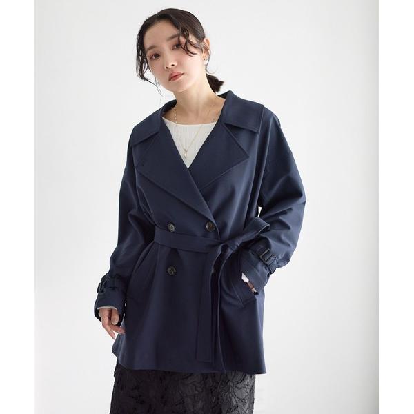 トレンチコート コート トレンチハーフコート636639 レディース