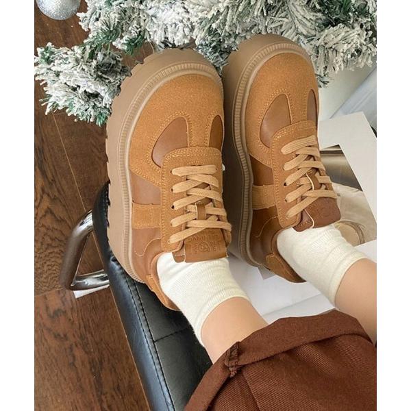 スニーカー 厚底 レトロ ボリュームスニーカー レディース