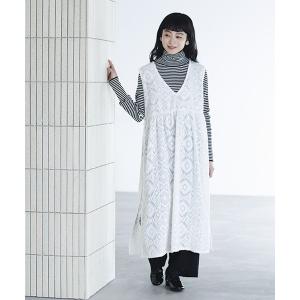 ベスト ジレ 「natural by clip」ダブルフロントカットジャガードベストワンピース レディース