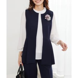 ベスト ジレ 「Ｃ／Ｓ」ノーカラーペプラムジレ レディース