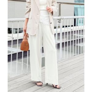パンツ ウォッシャブルドライツイルワイドパンツ レディース