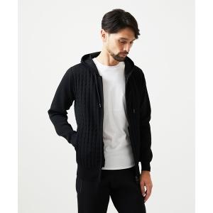 パーカー 「セットアップ」ニットジップアップパーカー メンズ