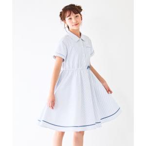 ワンピース 「WEB限定」ストライプシャツワンピース(ジュニア/140〜170cm) キッズ 子供服 女の子