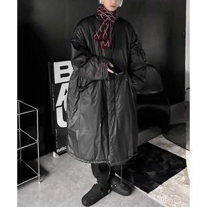 ダウンジャケット ダウン 「NOWLE」ウエストマーク 中綿 スタンドカラー ロングコート メンズ レディース