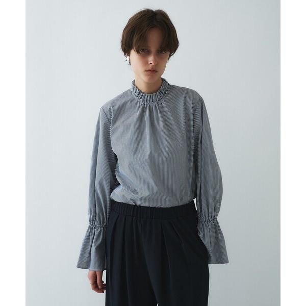 ブラウス シャツ 「手洗い可」フリルカラーブラウス レディース