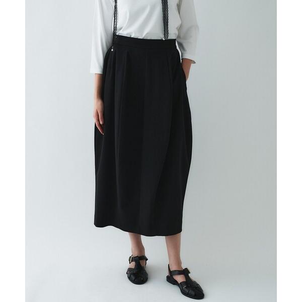 スカート 入学式 「セットアップ／マシンウォッシュ」コクーンツイルスカート