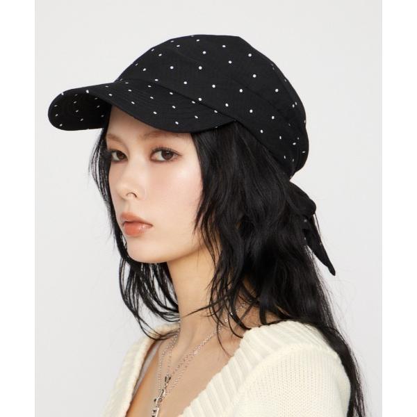 キャップ 帽子 DOT BACK TIE キャップ レディース