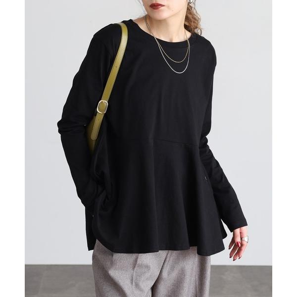 tシャツ 裾フレア 長袖カットソー レディース