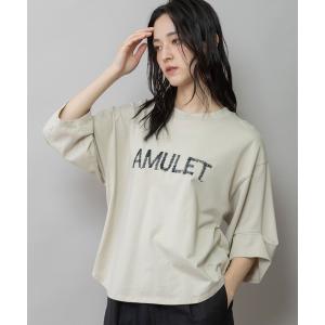 tシャツ コットンジャージロゴ刺繍Tシャツ レディース