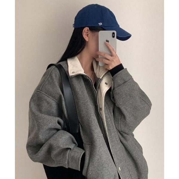 マウンテンパーカー ウインドブレーカー スタンドネック襟裏配色ブルゾン レディース