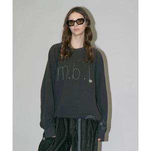 トレーナー スウェット 「my beautiful landlet」DAMAGE EMBROIDERY SWEATSHIRT メンズ レディース