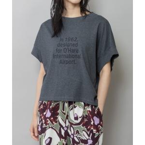 tシャツ コットンジャージロゴプリントTシャツ レディース