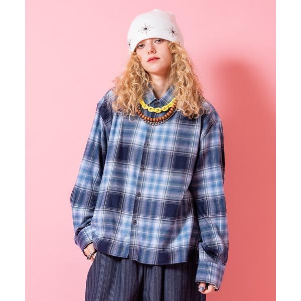 「ankoROCK」 「n.floor」長袖シャツ ONESIZE ブルー メンズ