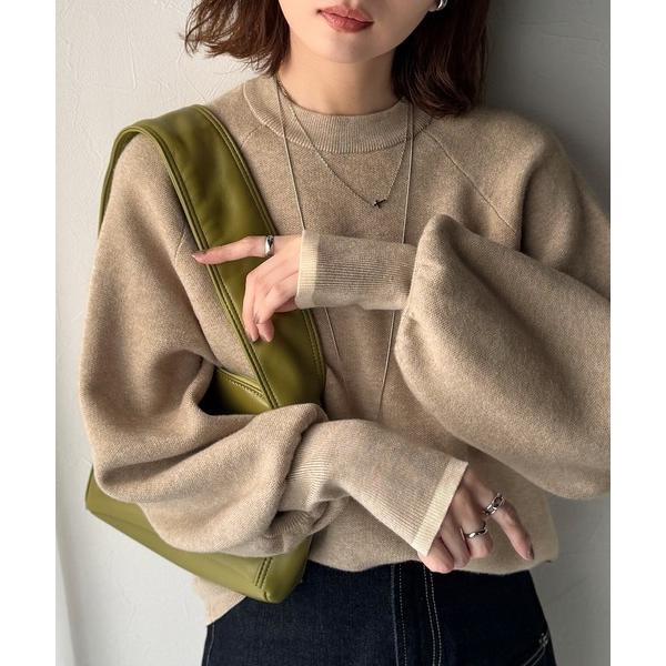 「Java」 長袖ニット LARGE モカ レディース