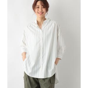 「GLOBAL WORK」 7分袖シャツ M オフホワイト レディース