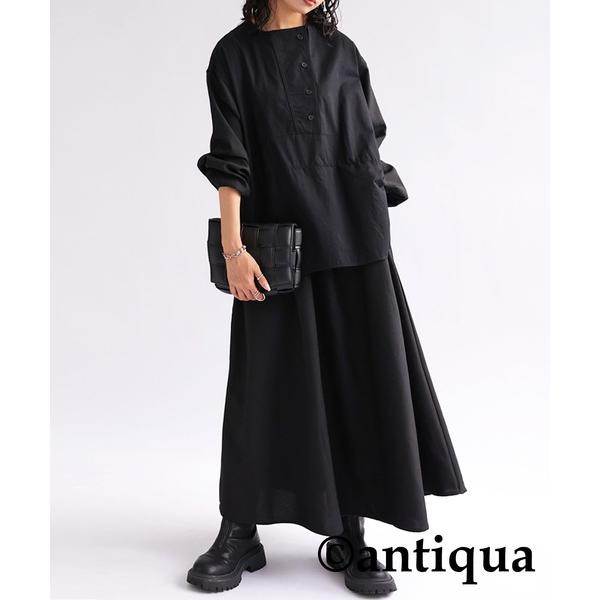 「antiqua」 ドッキングワンピース FREE ブラック レディース