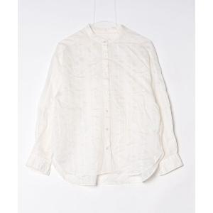 「GLOBAL WORK」 長袖ブラウス M ホワイト レディース