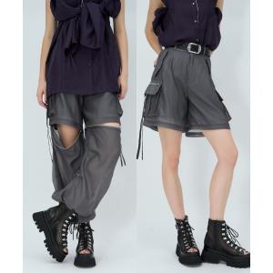 ワイドパンツ パンツ 2WAYZIPカーゴパンツ(HARE) レディース