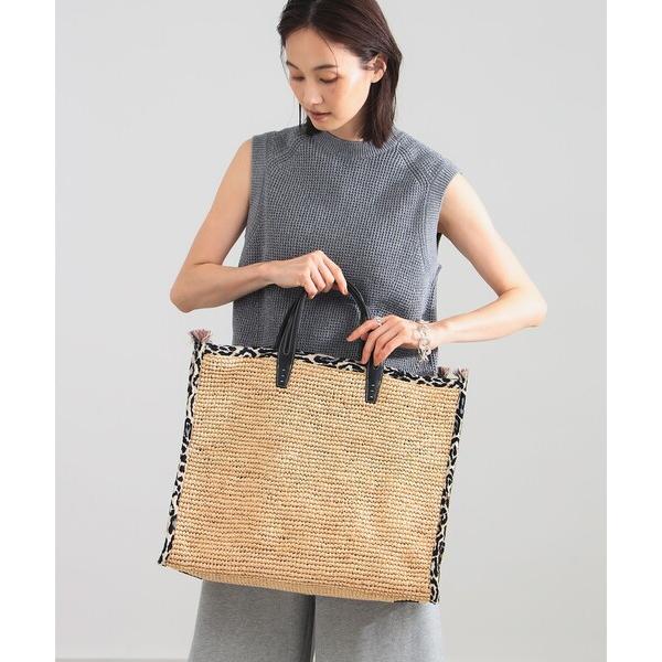 トートバッグ A VACATION / TANK ラフィア LEOPARD トートバッグ レディース
