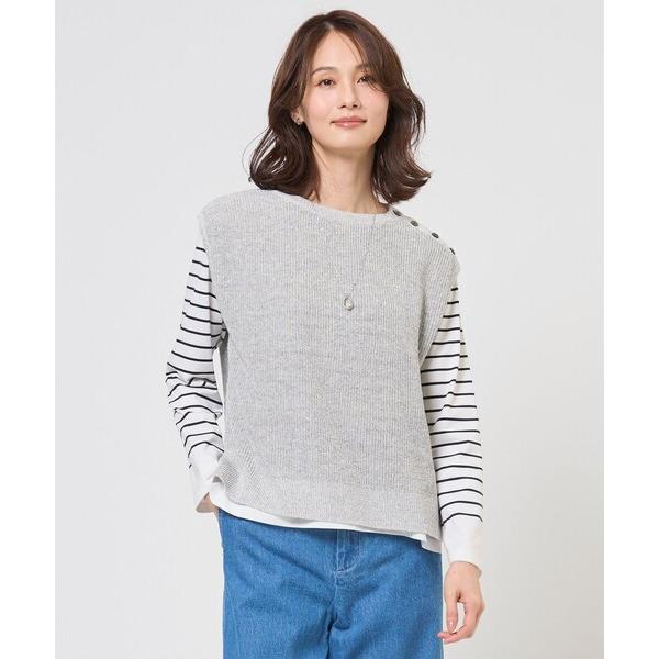 ベスト ジレ 「WEB限定カラーあり・プラスワンアイテムに」LINEN COTTON ニット ベスト...