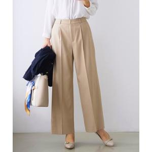 パンツ 褒めらレディストレッチ ワイドパンツ レディース