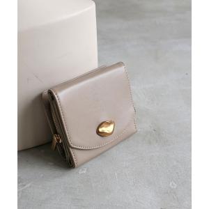 財布 CAMELLIA / 牛革ニュアンスパーツ二つ折り財布 レディース