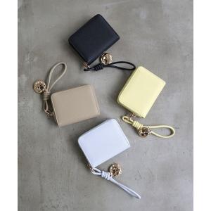 財布 BLUEBELL / 牛革ストラップ付きラウンドファスナー二つ折り財布「詳細動画あり」 レディース