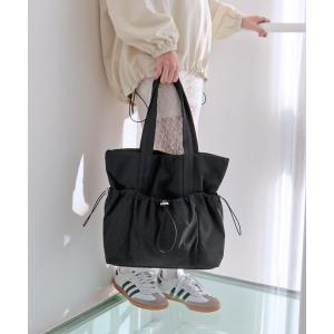 トートバッグ ギャザーポケットトートバッグ レディース
