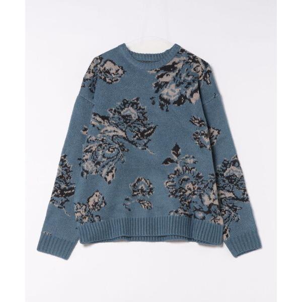 セーター ニット /many men many mind/モヘアタッチ総柄ルーズシルエットジャガード...