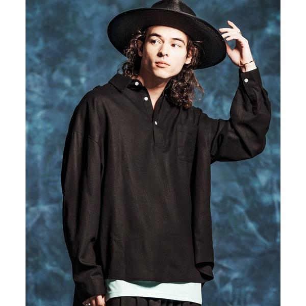 シャツ ms6375-レーヨンリネンプルオーバーシャツ(JIH-R1157) メンズ