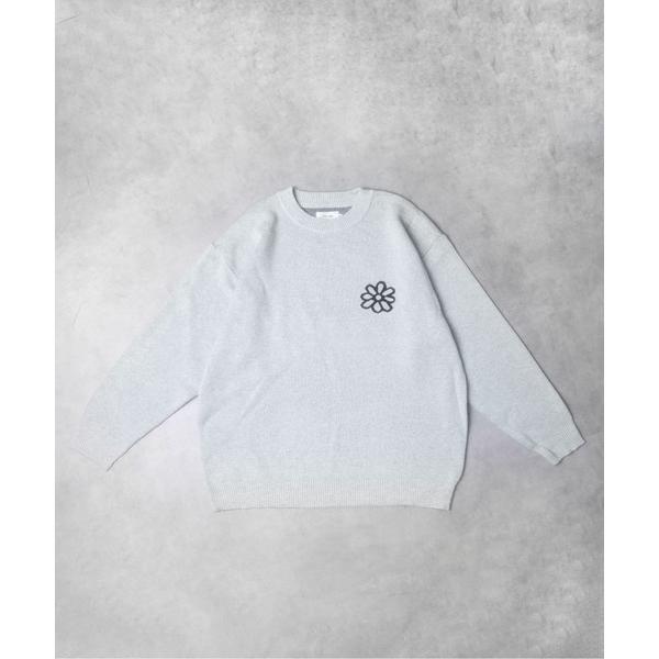 セーター ニット 「ATELANE」アクリルコットンWジャガードクルーネック メンズ レディース