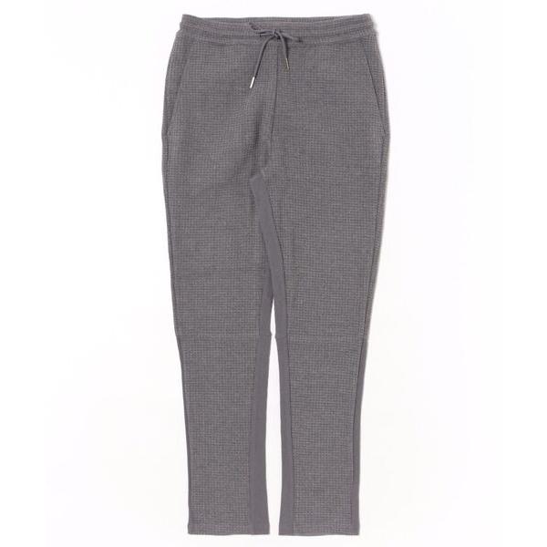 スウェットパンツ ジャージ 「MMMM」ビッグワッフル×スパンテレコ切り替えテーパードスキニーパンツ...