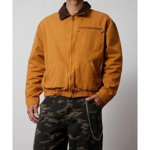 ブルゾン アウター 「Nylaus」2026新作 キャンバス デトロイトジャケット 襟コーデュロイ ショート丈 レギュラーフィット メンズ レディース