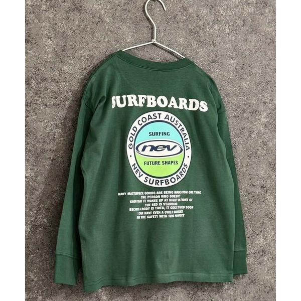 tシャツ 「NEV」オーバーサイズ バックプリント ロング Tシャツ キッズ 子供服 男の子 女の子