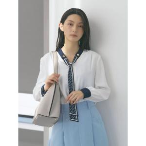 ブラウス シャツ スカーフタイドッキングブラウス レディース