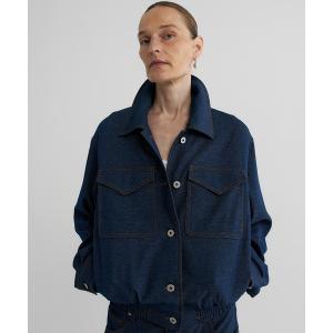 デニムジャケット gジャン デニムライク ショートジャケット レディース