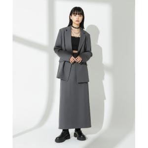 セットアップ オーバーサイズダブルジャケット　ハイウエストロングスカート　セットアップ レディース