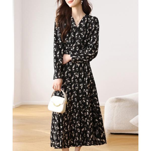 ワンピース 花柄ロングワンピース