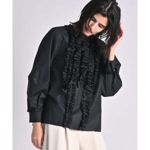 ブラウス シャツ ランダムキュプラフリルブラウス レディース