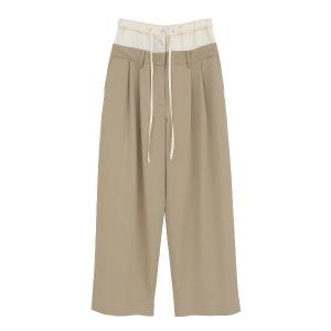 スラックス パンツ CLANE/クラネ/W WAIST WIDE SLACKS レディース