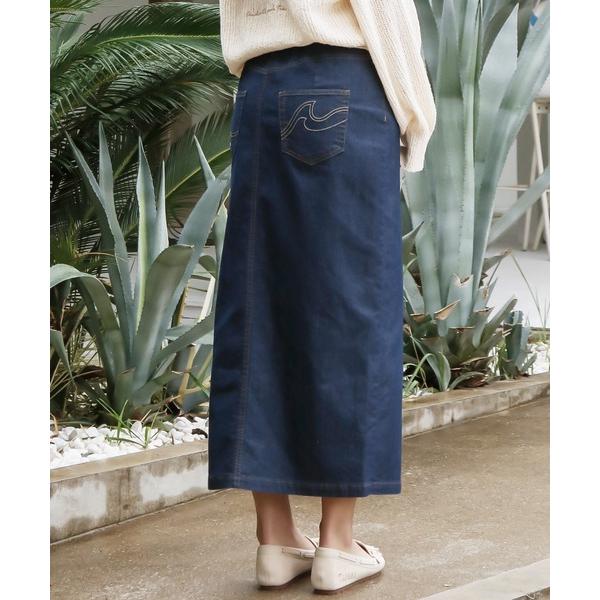 デニムスカート 「Kahiko」SURF＆Palms テイクストレッチデニムスカート