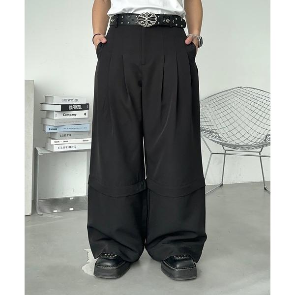 スラックス 2WAYスリータックデタッチャブルワイドパンツ/ショーツ メンズ レディース