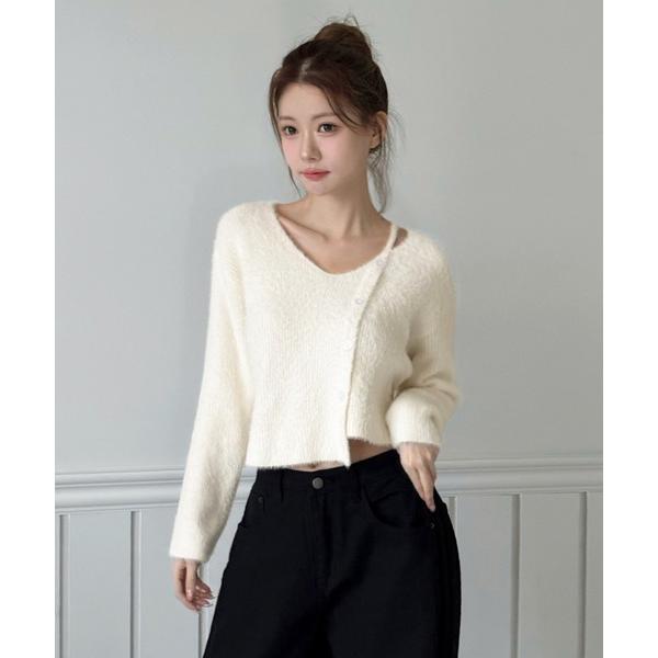 ニット セーター 「着用動画あり・4色展開」ソフトファーテクスチャーニット/2026 SS COLL...
