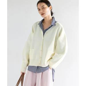 カーディガン パールボタンリブカーディガン/655087 レディース