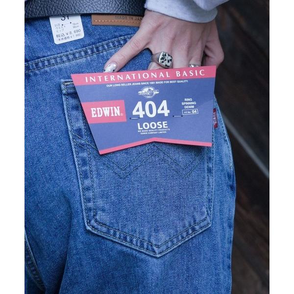 ジーンズ 「EDWIN/エドウィン」404 ルーズストレート ライトブルー インターナショナルベーシ...