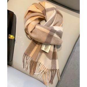 マフラー ストール ウール100％　ボリューム フリンジチェックマフラー レディース